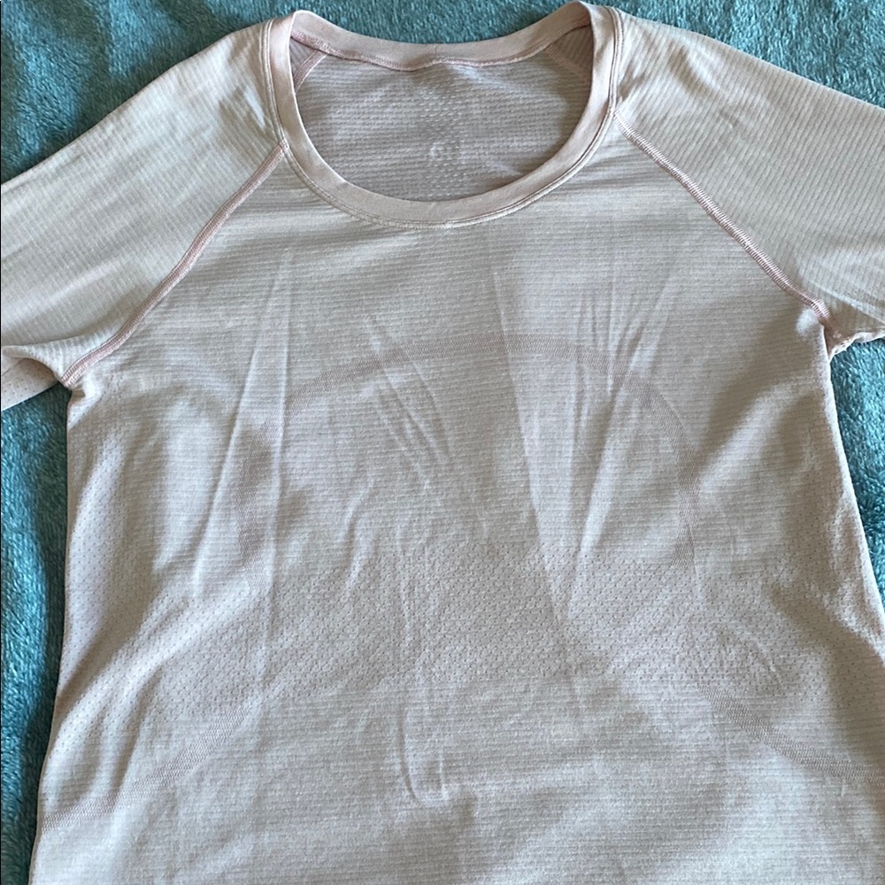 Baby Pink Lululemon Swiftly Tech Long Sleeve